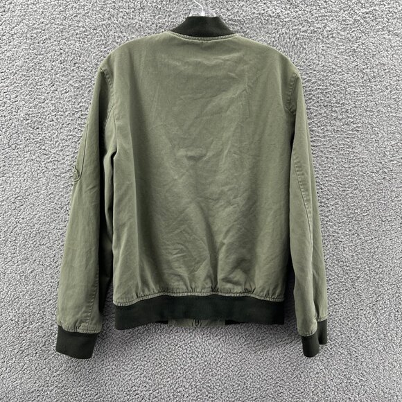 American Rag Army Green Bomber Jacket Mens Small Full Zip Military Gorpcore - Picture 2 of 8